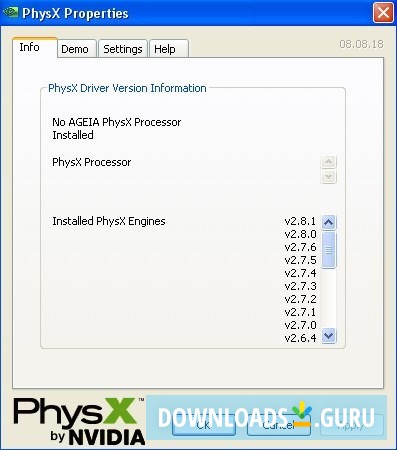 physx download windows 10